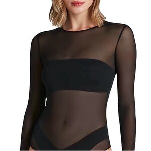 Aritzia Black Mesh Bodysuit